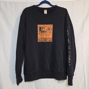 Uniqlo Disney X Keith Haring  Collaboration Mickey Graphic Black Sweater Lg